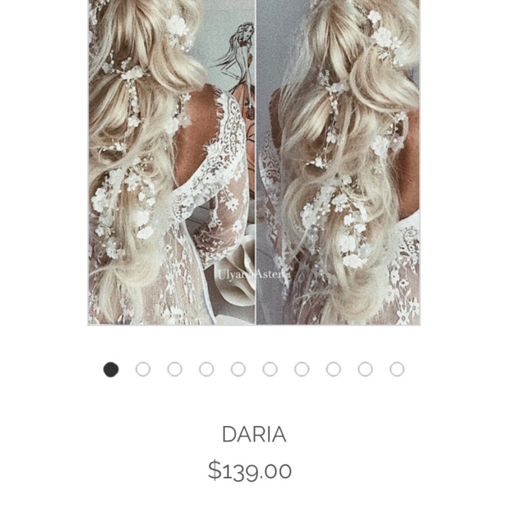 Ulyana Aster handmade bridal vine